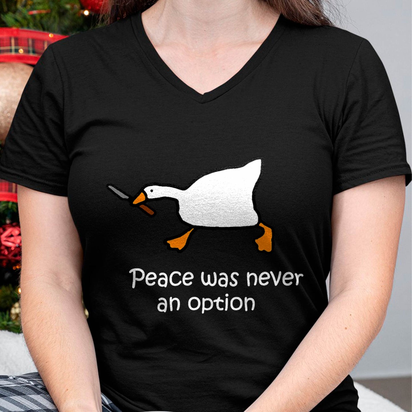 Peace Was Never An Option, Murder Duck, Goose Meme T-Shirt