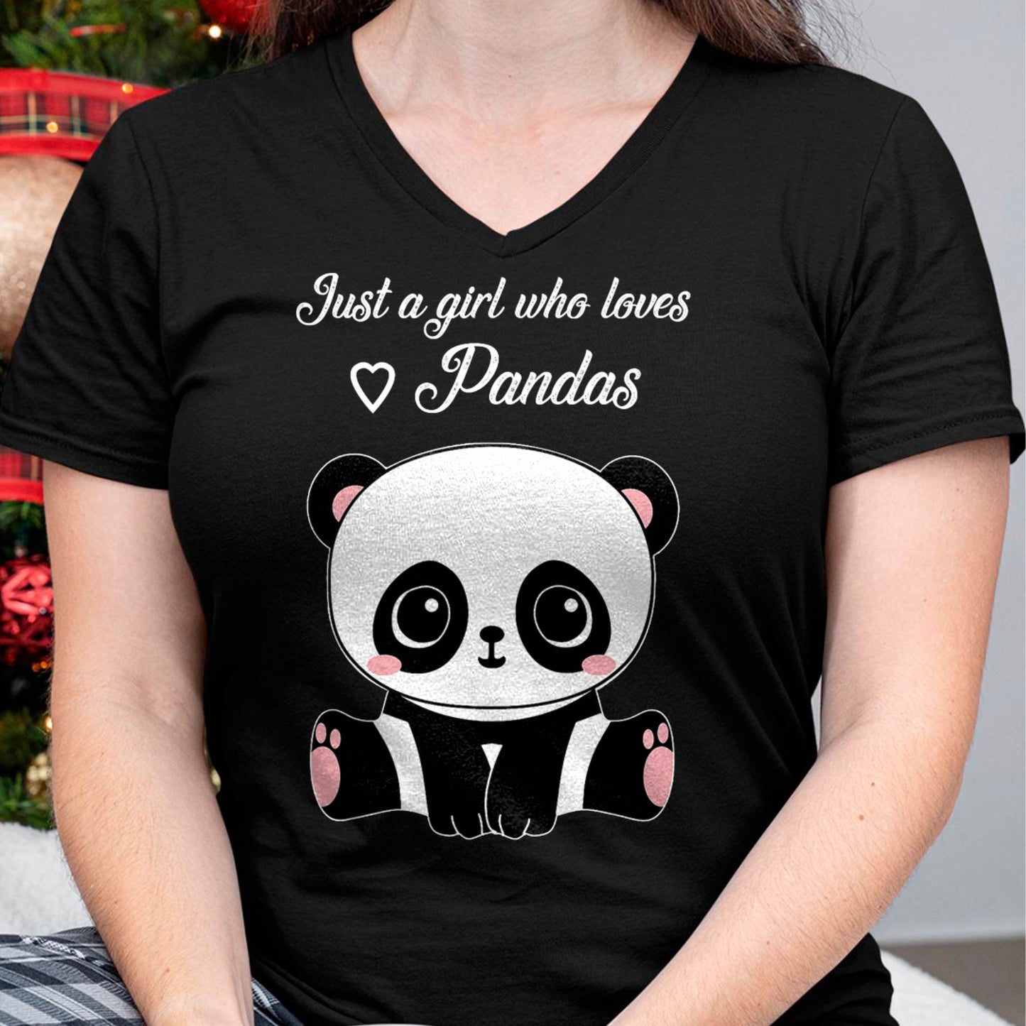 Cute Panda Shirt Just A Girl Who Loves Pandas T-Shirt