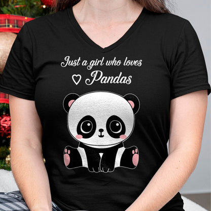 Cute Panda Shirt Just A Girl Who Loves Pandas T-Shirt