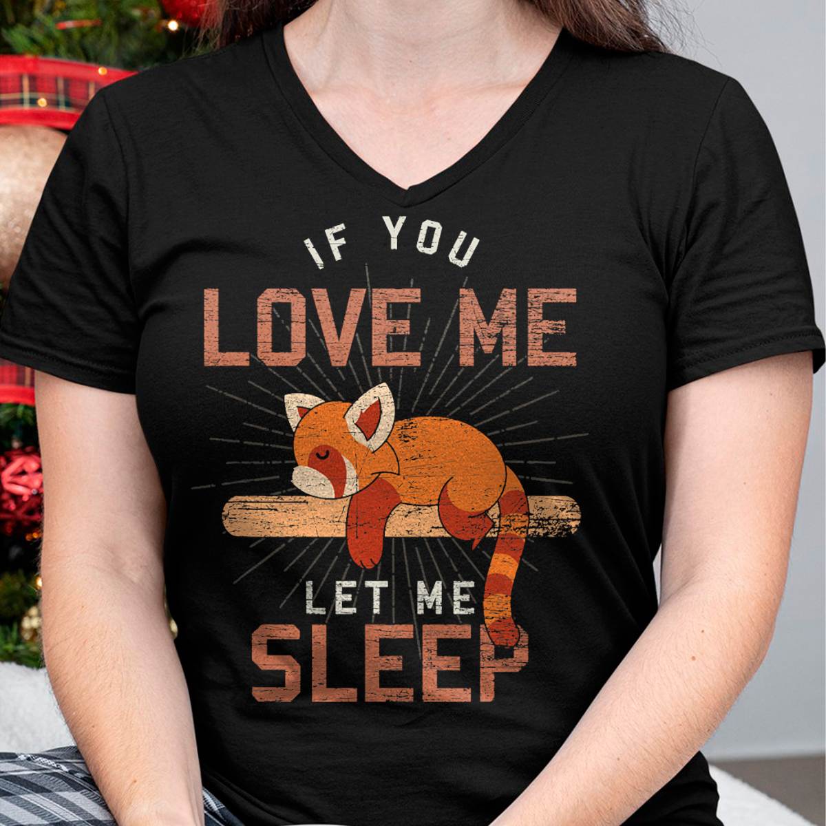 Cute Sleeping Animal PJ Napping Pajama Sleeping Red Panda T-Shirt