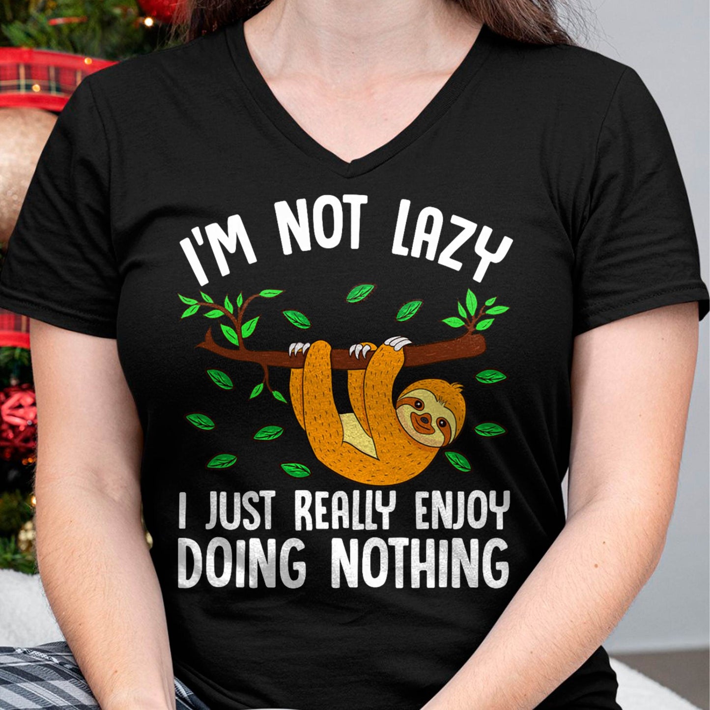 Lazy Sloth On A Tree Doing Nothing T-Shirt