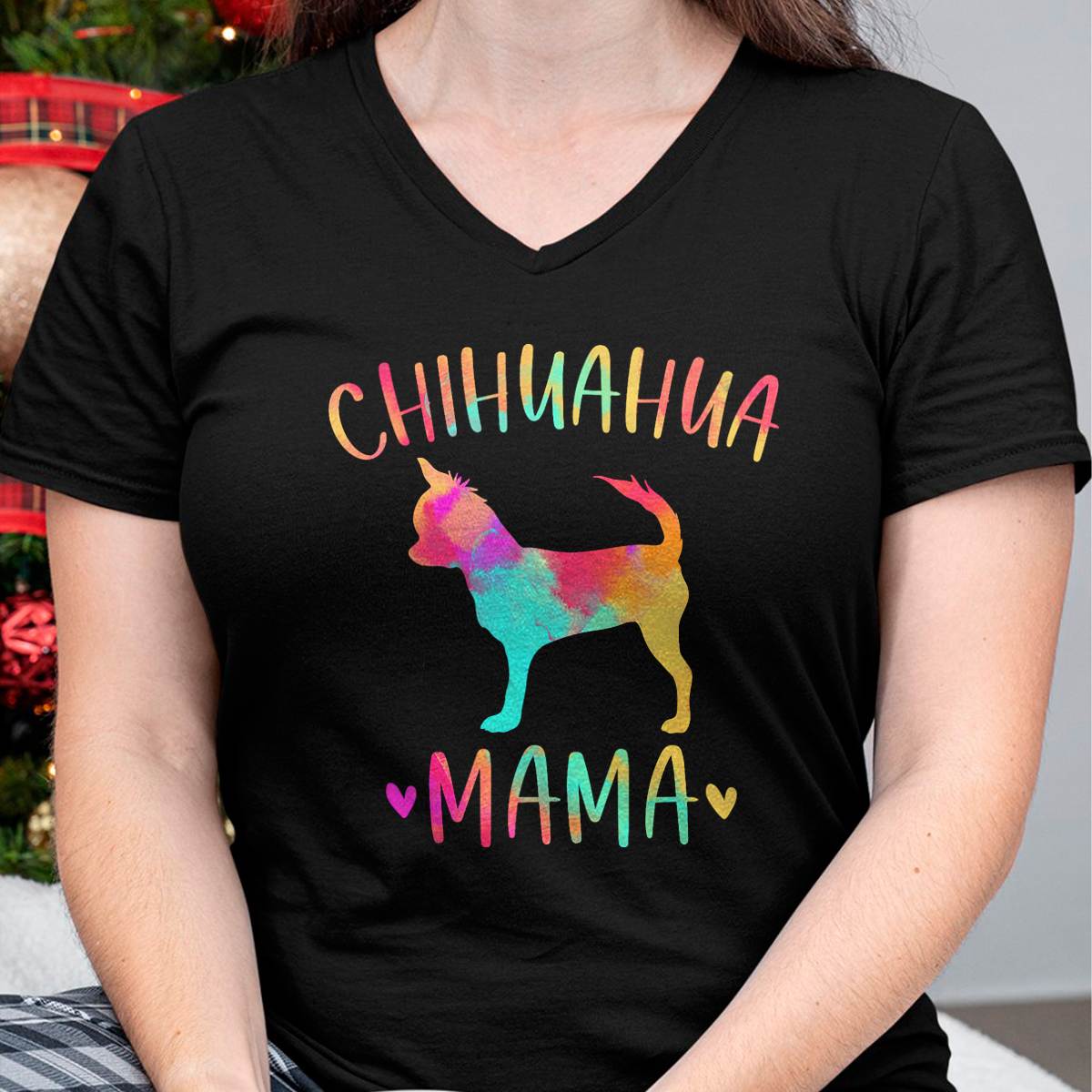 Chihuahua Mama Colorful Chi-Chi Gifts Dog Mom T-Shirt