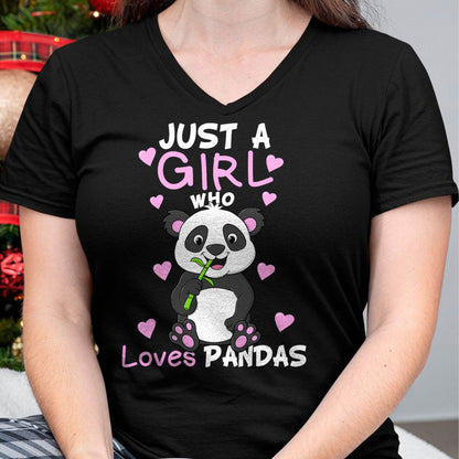 Just A Girl Who Loves Pandas Fun Cute Baby Panda Lover Gift T-Shirt Small