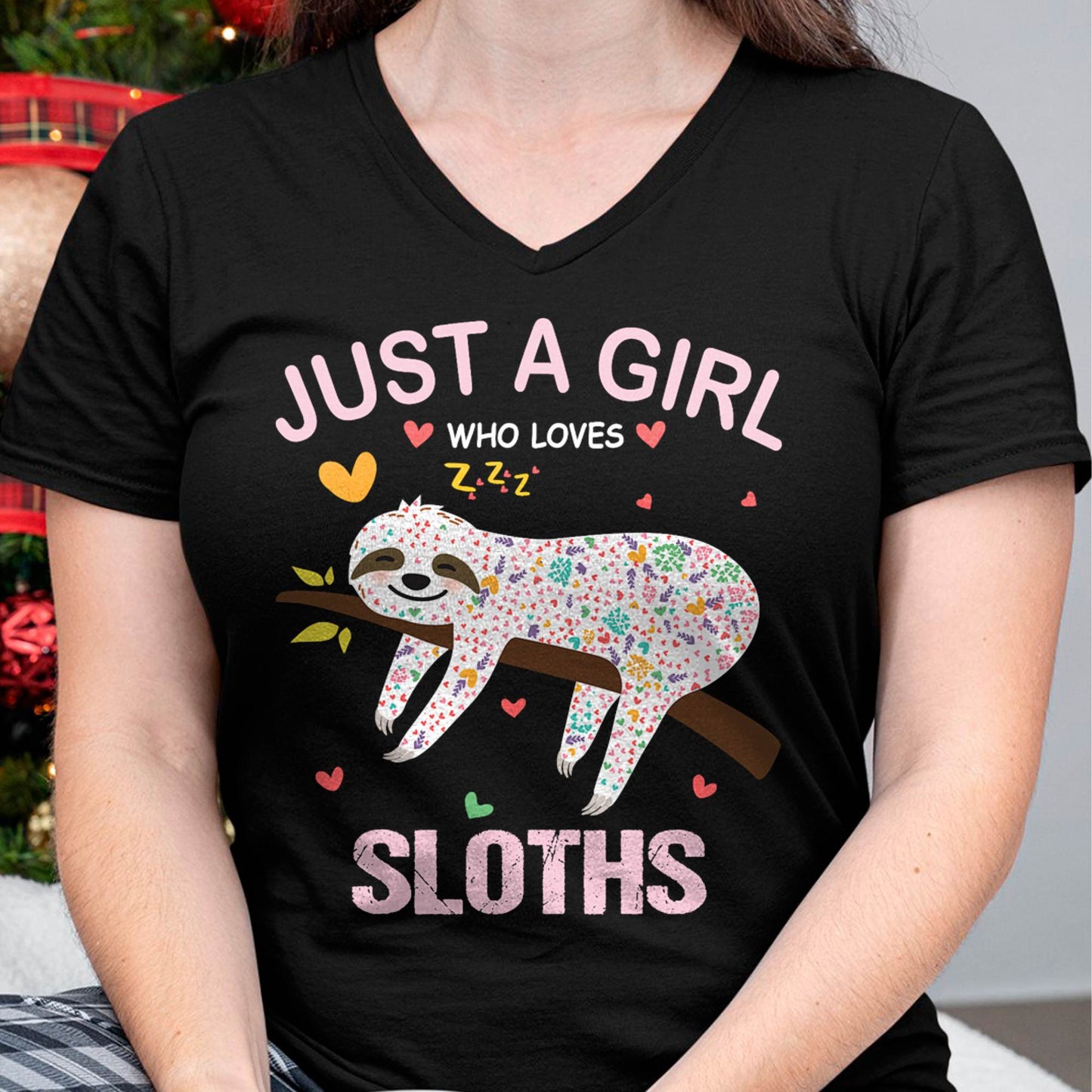 Just a Girl Who Loves Sloths T-Shirt Gift for Sloths Lover T-Shirt