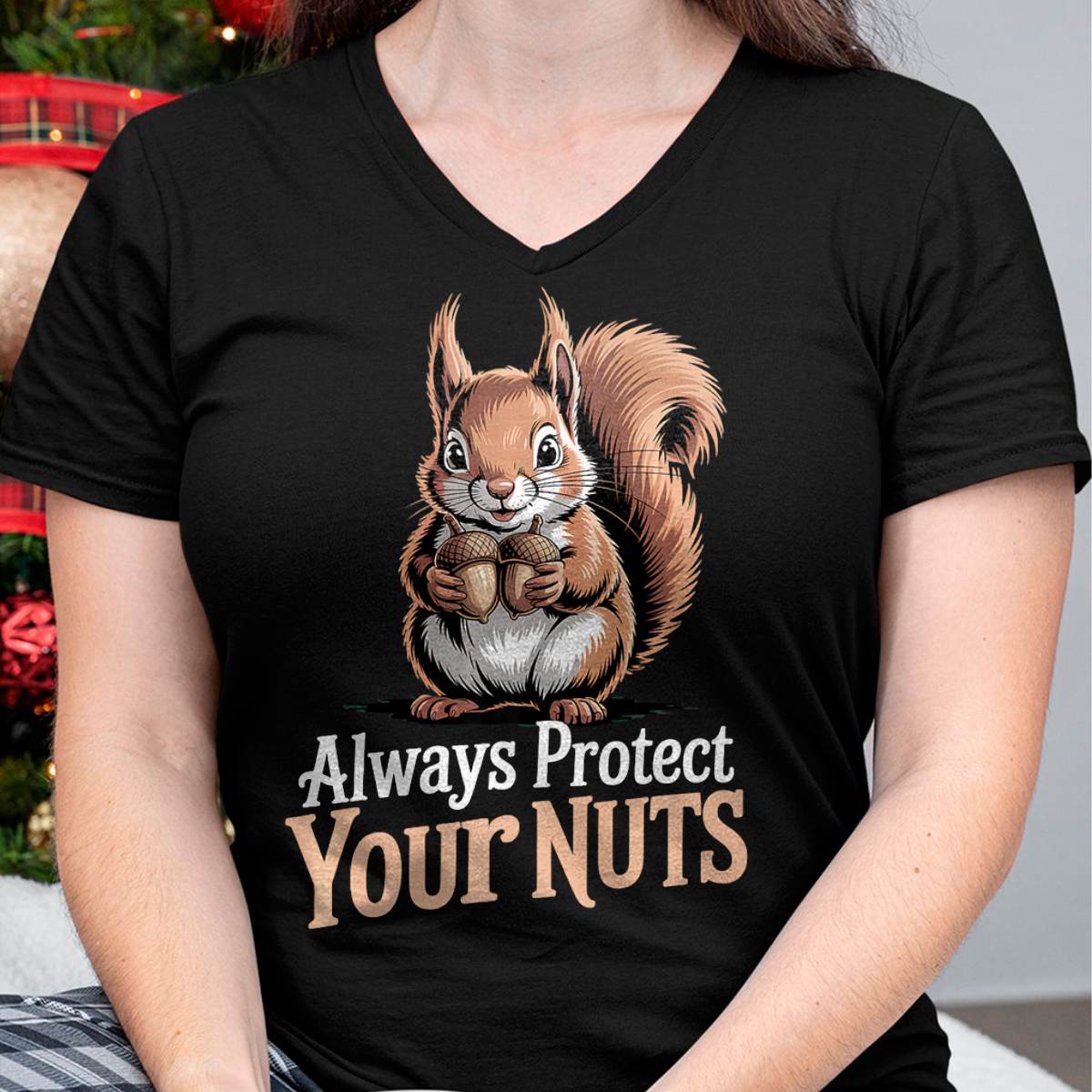 Always Protect Your Nuts Forest Animal Pet Cute Squirrel Premium T-Shirt