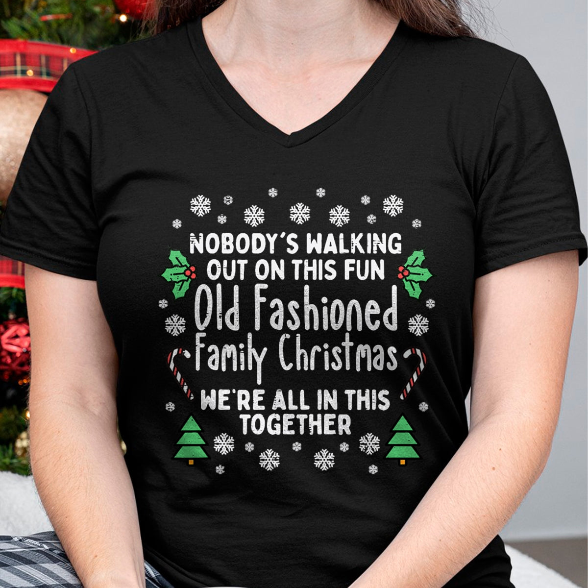 Old Fashioned Family Christmas Ugly Xmas Men Women Kids T-Shirt - Christmas Unisex T-Shirt/Hoodie/Sweatshirt - SNOW00