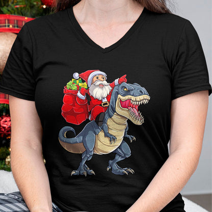 Dinosaur T rex Christmas Santa Boys Men Girls Xmas Squad T-Shirt - Christmas Unisex T-Shirt/Hoodie/Sweatshirt - SNOW00