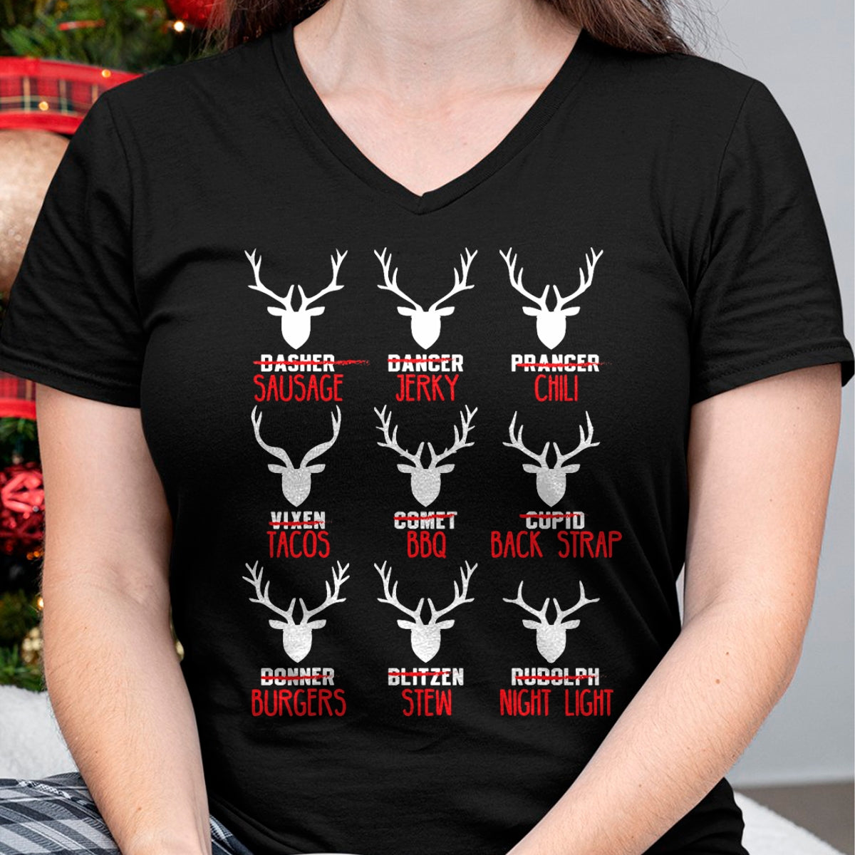 Funny Christmas Deer Hunters All of Santa's Reindeer design T-Shirt - Christmas Unisex T-Shirt/Hoodie/Sweatshirt - SNOW00