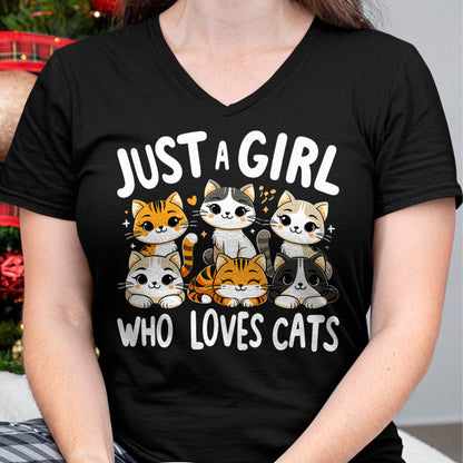 Cats Lover Just A Girl Who Loves Cat T-Shirt