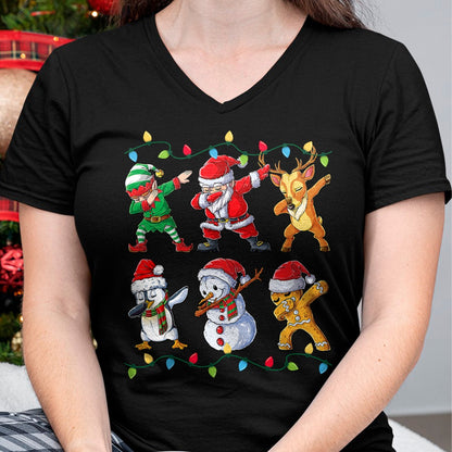 Dabbing Santa Elf Friends Christmas Boys Girls Men Xmas Dab T-Shirt - Christmas Unisex T-Shirt/Hoodie/Sweatshirt - SNOW00