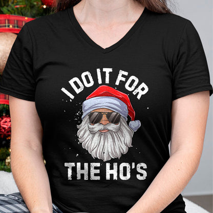 I Do It For The Ho's Funny Inappropriate Christmas Men Short Sleeve Santa T-Shirt - Christmas Unisex T-Shirt/Hoodie/Sweatshirt - SNOW00