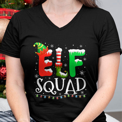 Elf Family Christmas Matching Pajamas Xmas Elf Squad T-Shirt - Christmas Unisex T-Shirt/Hoodie/Sweatshirt - SNOW00