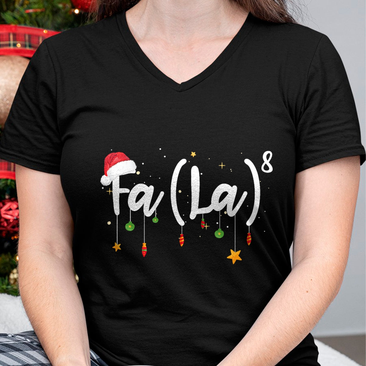 FA (LA)8 Funny Christmas Santa Fa La Math T-Shirt - Christmas Unisex T-Shirt/Hoodie/Sweatshirt - SNOW00