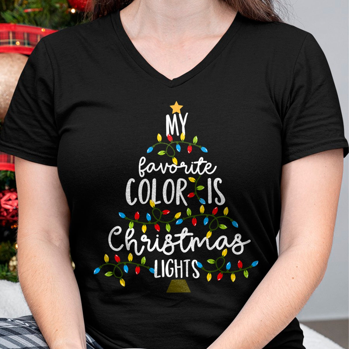 My Favorite Color Is Christmas Lights Kids Boy Women T-Shirt - Christmas Unisex T-Shirt/Hoodie/Sweatshirt - SNOW00