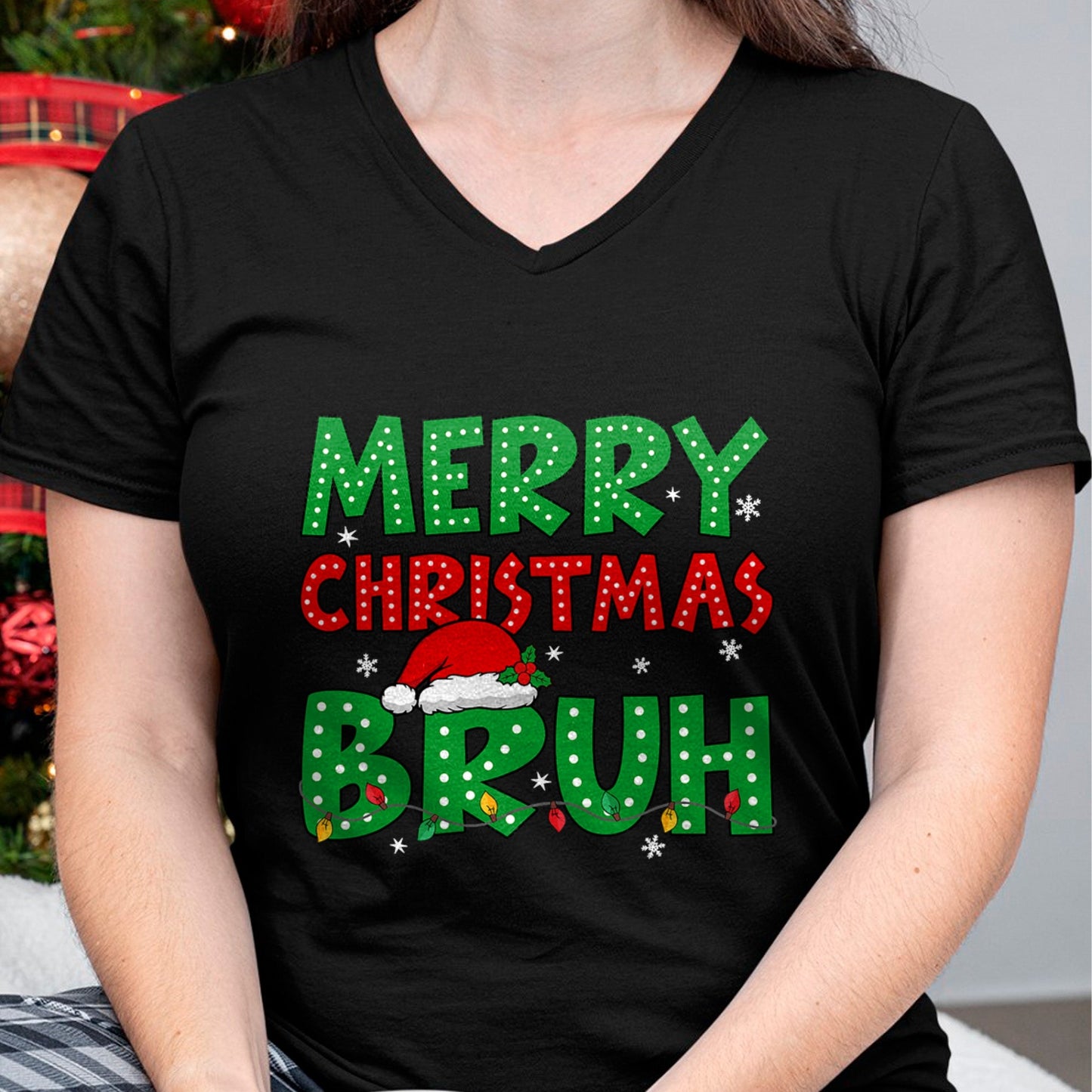 Bruh Meme Funny Saying Bro Greeting Teens Boys Men Christmas T-Shirt - Christmas Unisex T-Shirt/Hoodie/Sweatshirt - SNOW00
