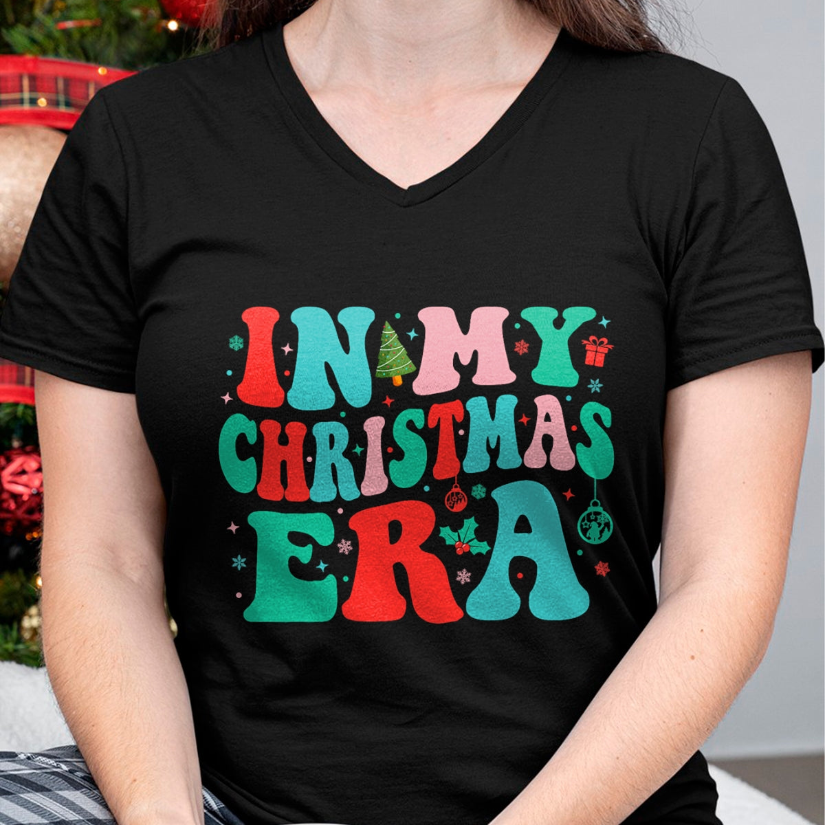 In My Christmas Era Cute Groovy Christmas Holiday Xmas T-Shirt - Christmas Unisex T-Shirt/Hoodie/Sweatshirt - SNOW00