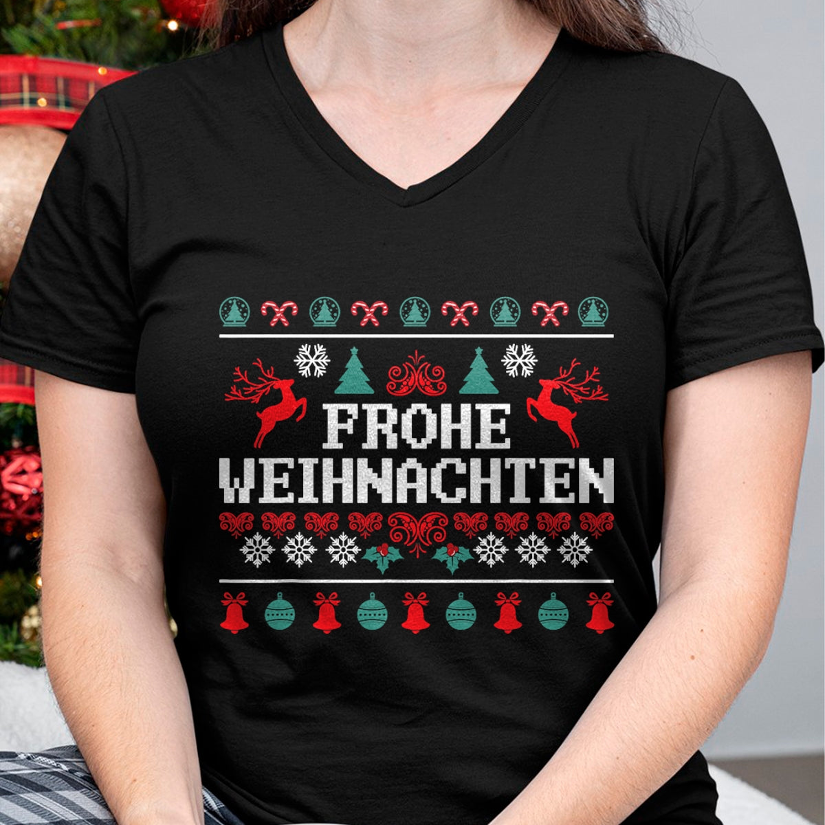 Frohe Weihnachten German Merry Christmas Holidays Germany T-Shirt - Christmas Unisex T-Shirt/Hoodie/Sweatshirt - SNOW00