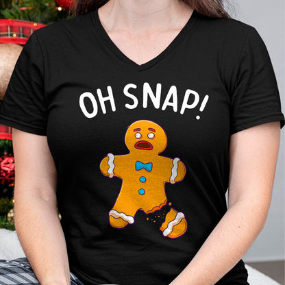Gingerbread Man Oh Snap Christmas Funny Cookie Baking Gift Short Sleeve T-Shirt - Christmas Unisex T-Shirt/Hoodie/Sweatshirt - SNOW00 (Copy)