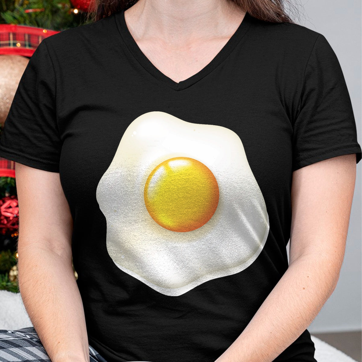 Egg Costume T-Shirt Funny Christmas  Halloween Egg Shirt T-Shirt - Christmas Unisex T-Shirt/Hoodie/Sweatshirt - SNOW00