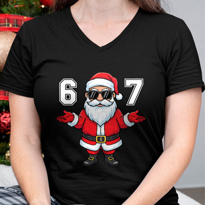 67 Meme Six Seven 6 7 Funny Santa Matching Xmas 67 Christmas T-Shirt - Christmas Unisex T-Shirt/Hoodie/Sweatshirt - SNOW00