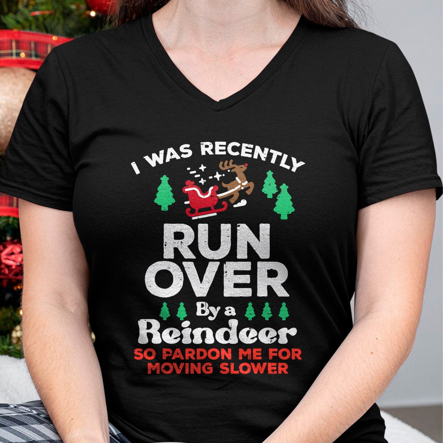 Christmas Runover By Reindeer Funny Xmas Women Men Kids T-Shirt - Christmas Unisex T-Shirt/Hoodie/Sweatshirt - SNOW00