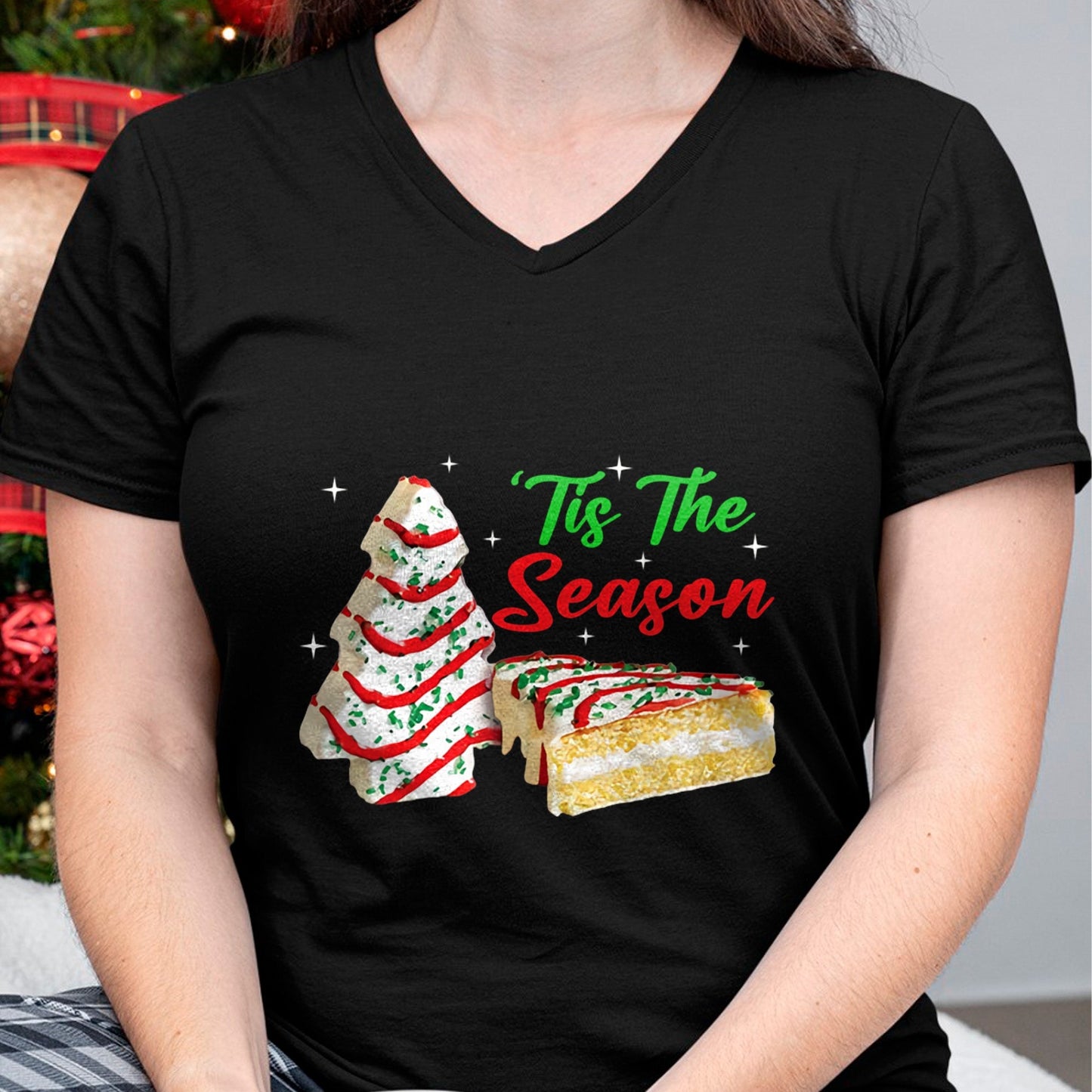 Funny Tis The Season Design Christmas Tree Cakes Debbie T-Shirt - Christmas Unisex T-Shirt/Hoodie/Sweatshirt - SNOW00