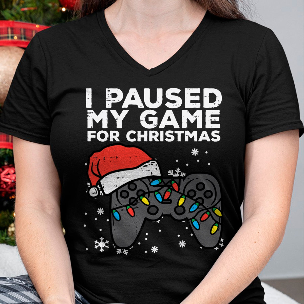 Paused My Game Christmas Gamer Xmas Men Boys Kids Youth Teen T-Shirt - Christmas Unisex T-Shirt/Hoodie/Sweatshirt - SNOW00