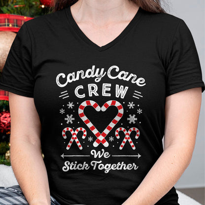 Christmas Candy Cane Heart Holiday Family Matching Pajama PJ T-Shirt - Christmas Unisex T-Shirt/Hoodie/Sweatshirt - SNOW00
