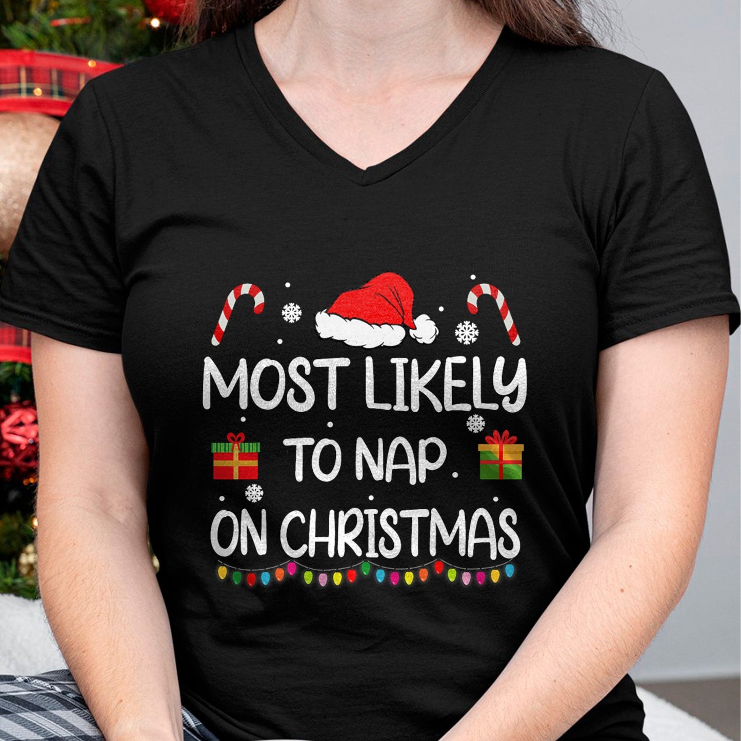 Most Likely To Nap On Christmas family funny matching T-Shirt - Christmas Unisex T-Shirt/Hoodie/Sweatshirt - SNOW00