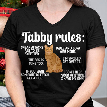 Tabby Rules Orange Tabby Cat Lover Orange Tabby Cat Owner T-Shirt