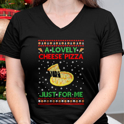 A Lovely Cheese Pizza Shirt Alone Funny Kevin X-Mas Home T-Shirt - Christmas Unisex T-Shirt/Hoodie/Sweatshirt - SNOW00