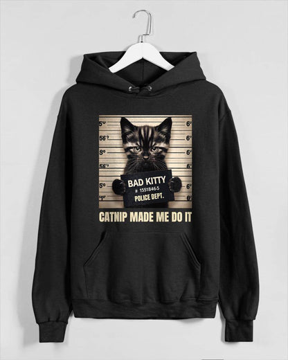 Catnip Made Me Do It Mugshot for Cat Lover Cat Mom Cat Dad T-Shirt