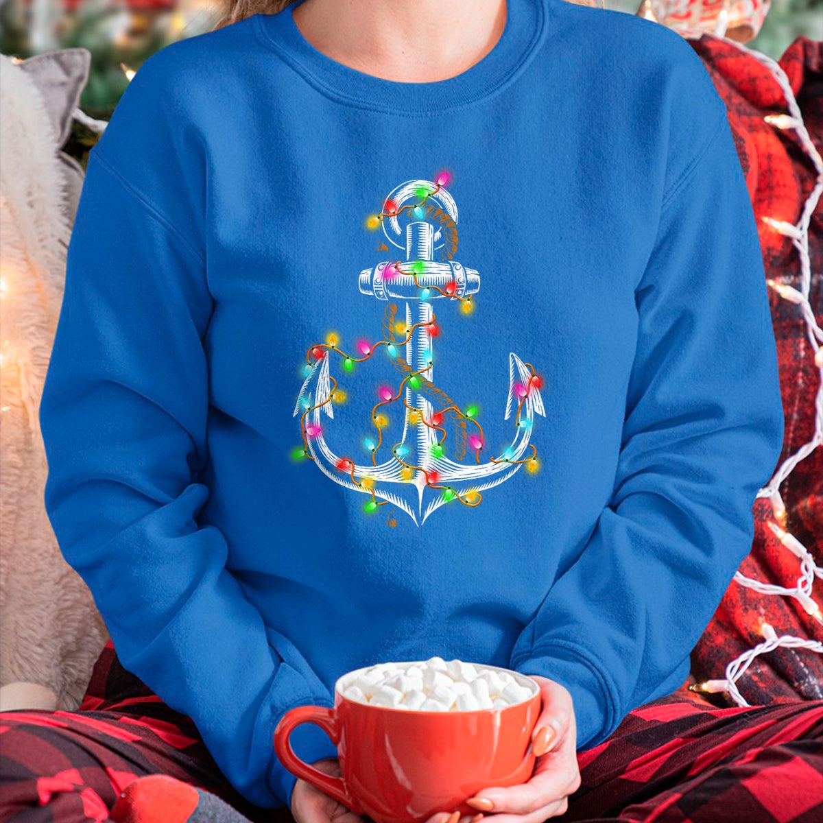 Christmas Lights Boating Sailing Cruise Boat Gifts T-Shirt - Christmas Unisex T-Shirt/Hoodie/Sweatshirt - SNOW00