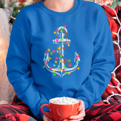 Christmas Lights Boating Sailing Cruise Boat Gifts T-Shirt - Christmas Unisex T-Shirt/Hoodie/Sweatshirt - SNOW00