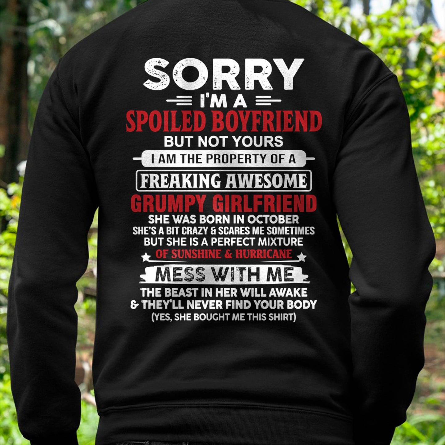 October - Spoiled Boyfriend - Perfect Gift From Girlfriend - SNOW10 (SKU11-18-10)