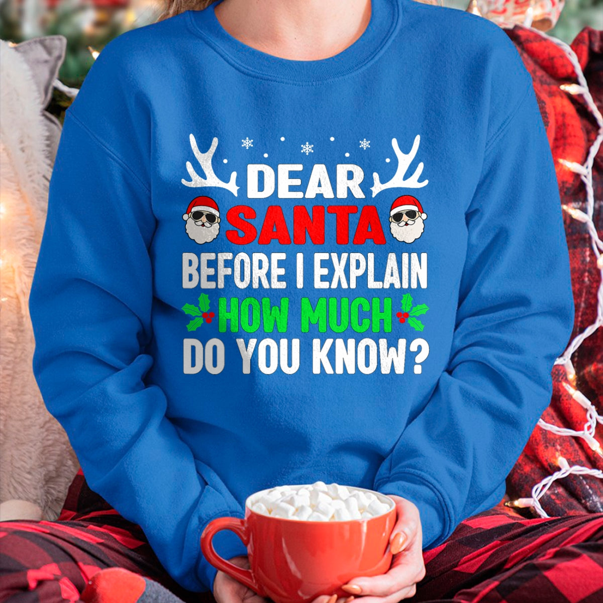Funny Christmas Kids Adults Dear Santa I Can Explain T-Shirt - Christmas Unisex T-Shirt/Hoodie/Sweatshirt - SNOW00