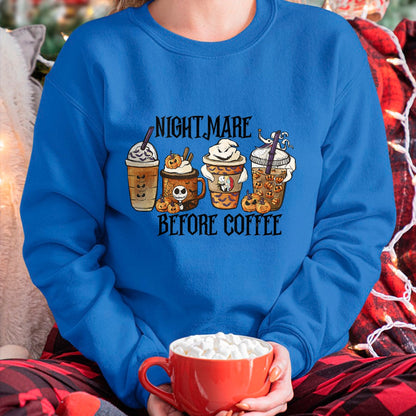 Nightmare Before Coffee Pumpkin Spice Halloween Costume T-Shirt - Christmas Unisex T-Shirt/Hoodie/Sweatshirt - SNOW00