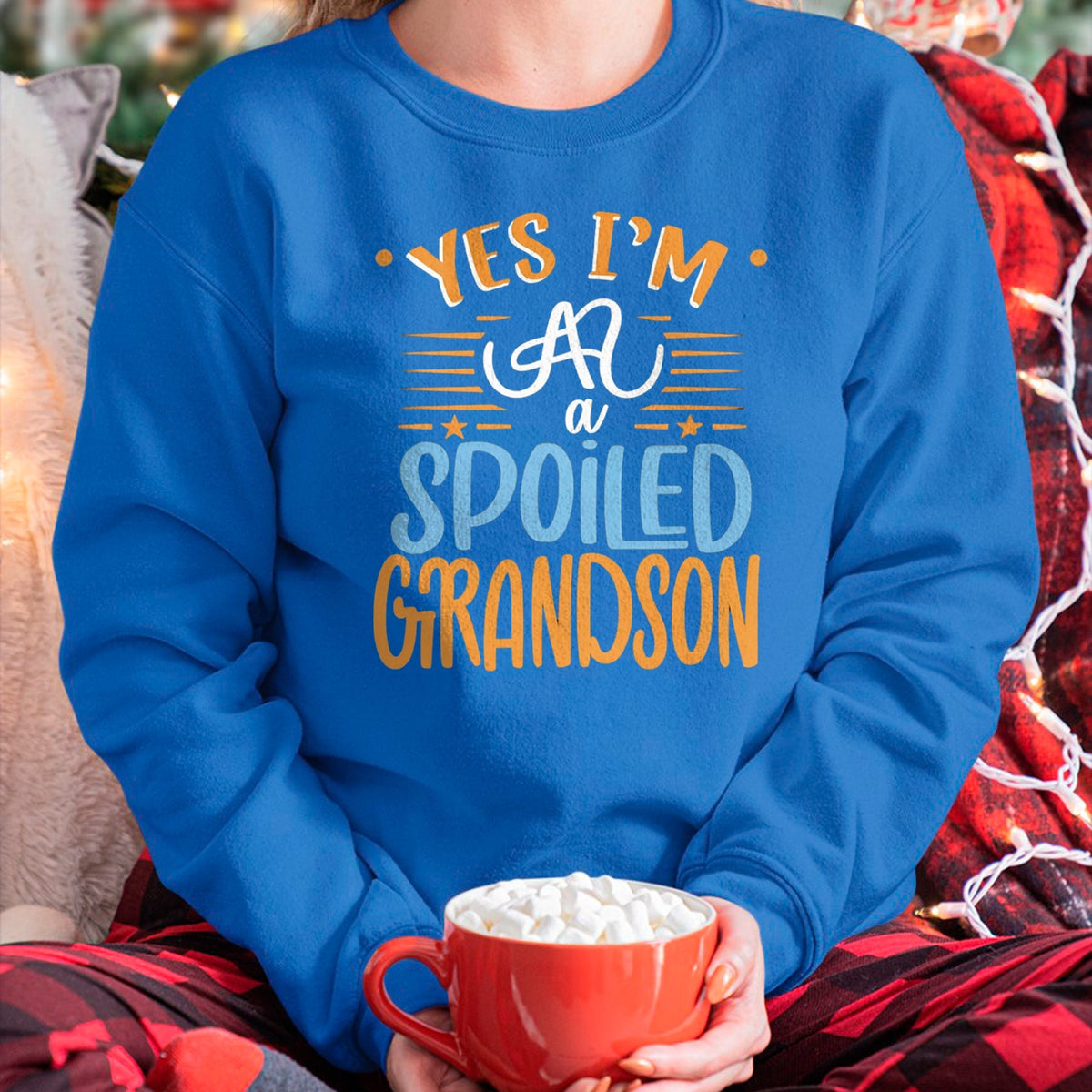 Best Grandma Shirt, Proud Grandma Unisex T-Shirt/Hoodie/Sweatshirt HLT00 - yes I'm a spoiled grandson T-Shirt (5)