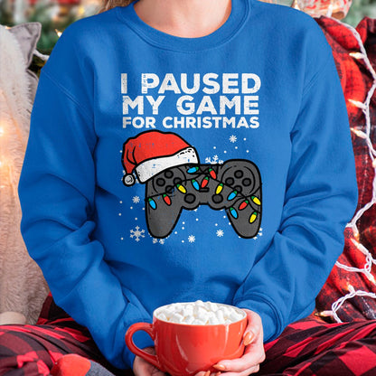 Paused My Game Christmas Gamer Xmas Men Boys Kids Youth Teen T-Shirt - Christmas Unisex T-Shirt/Hoodie/Sweatshirt - SNOW00