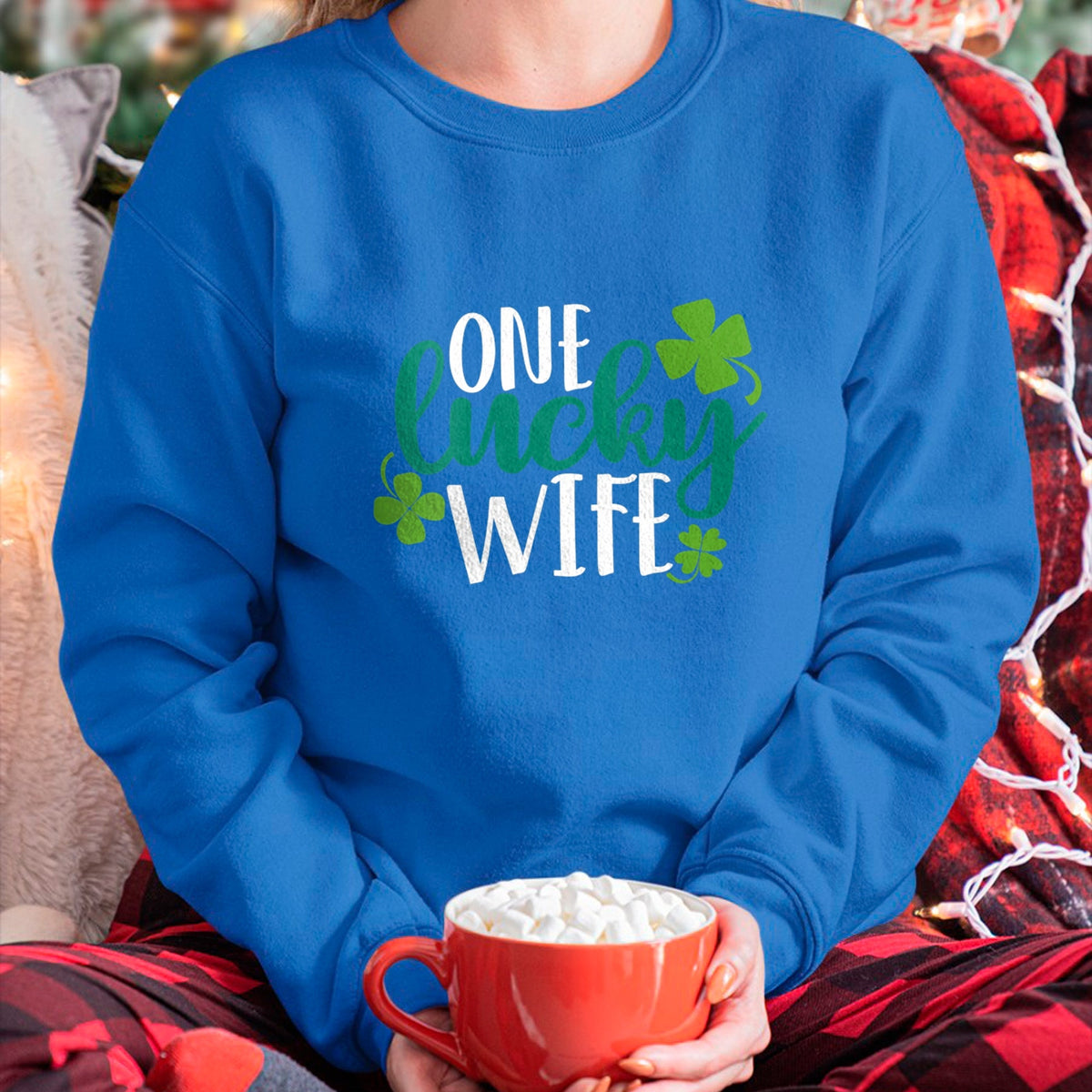 Best Wife Shirt, Wife and Husband Unisex T-Shirt/Hoodie/Sweatshirt HLT00 - Gift for wife T shirt, lucky wife   Womens One Lucky Wife Irish St Patricks Day Womens Girls Funny G