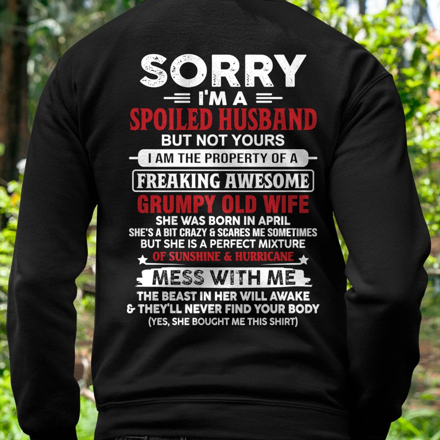 April - Spoiled Husband - Perfect Gift From Wife - SNOW04 (SKU11-02-04)