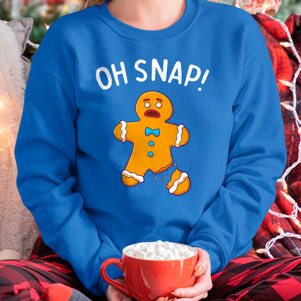 Gingerbread Man Oh Snap Christmas Funny Cookie Baking Gift Short Sleeve T-Shirt - Christmas Unisex T-Shirt/Hoodie/Sweatshirt - SNOW00 (Copy)