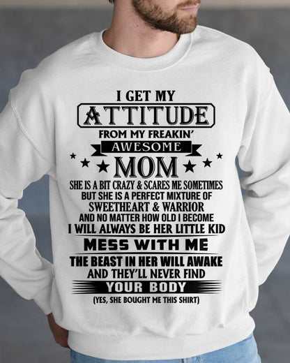 I WILL ALWAYS BE HER LITTLE BOY - GIFT T SHIRT FROM MOM TO SON - SNOW00 (SKU2603-159-00)