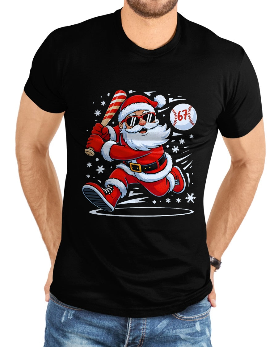 Funny Baseball Santa 67 Christmas Xmas Pajamas Boys T-Shirt - Christmas Unisex T-Shirt/Hoodie/Sweatshirt - SNOW00