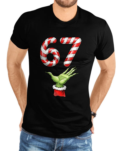 Santa Six Seven 67 Meme Christmas 67 Candy Cane Kids Boys T-Shirt - Christmas Unisex T-Shirt/Hoodie/Sweatshirt - SNOW00