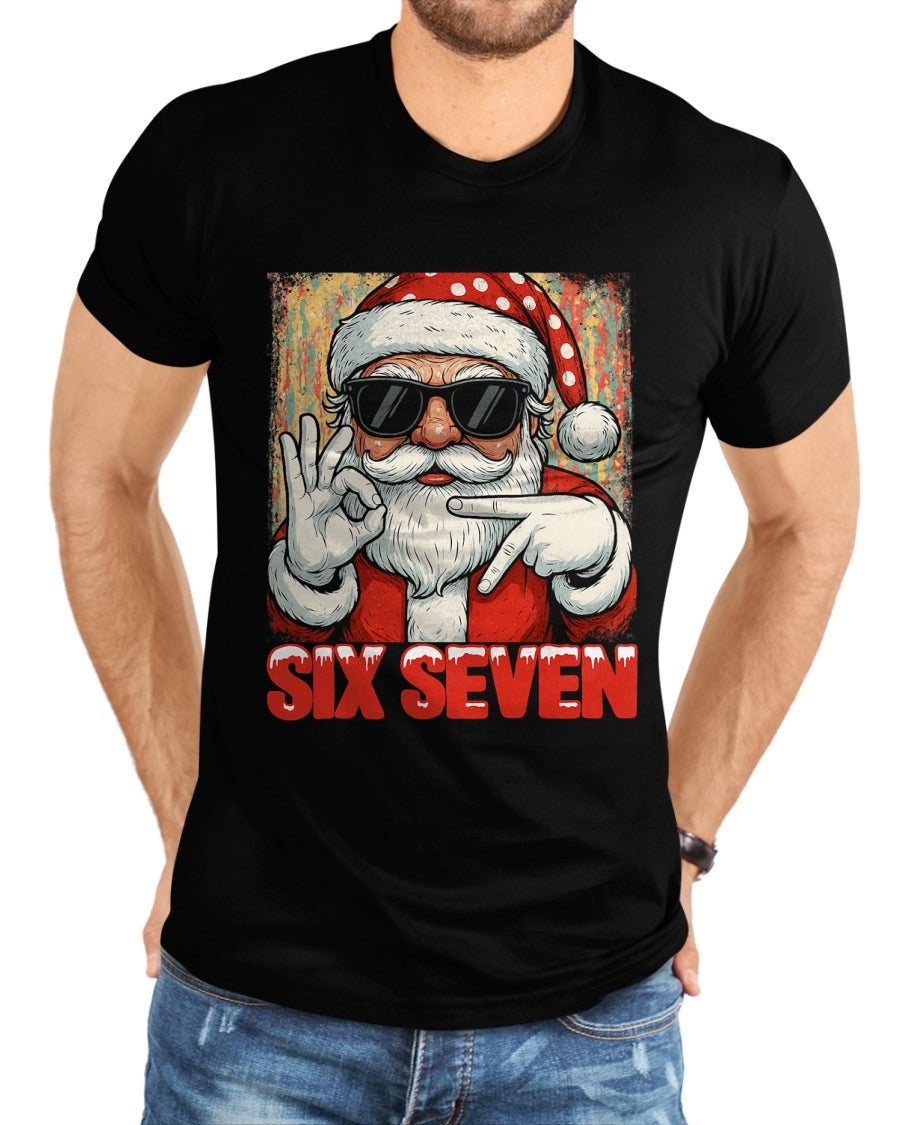Funny Six Seven Meme Christmas Cool Santa Saying 6 7 T-Shirt - Christmas Unisex T-Shirt/Hoodie/Sweatshirt - SNOW00