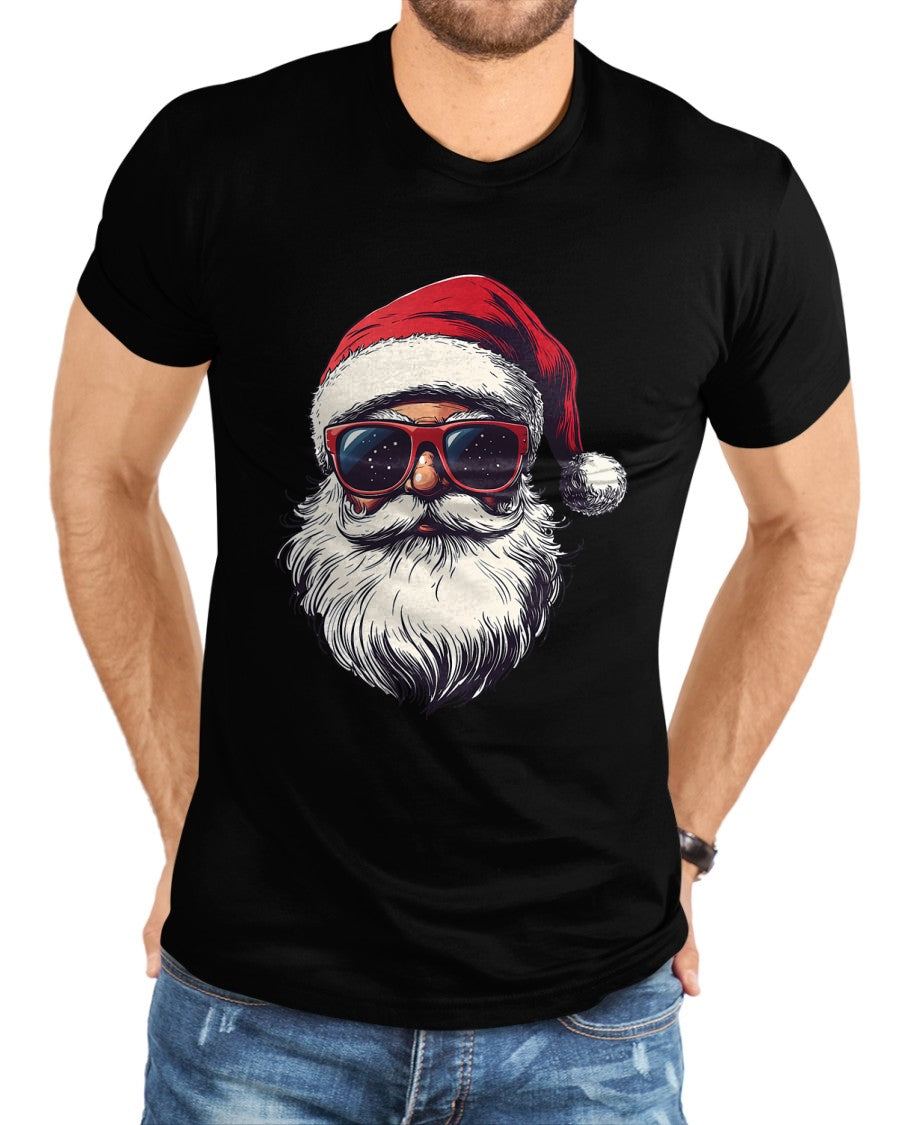 Cool Santa Claus Face Retro Sunglasses Christmas Men Boys T-Shirt - Christmas Unisex T-Shirt/Hoodie/Sweatshirt - SNOW00