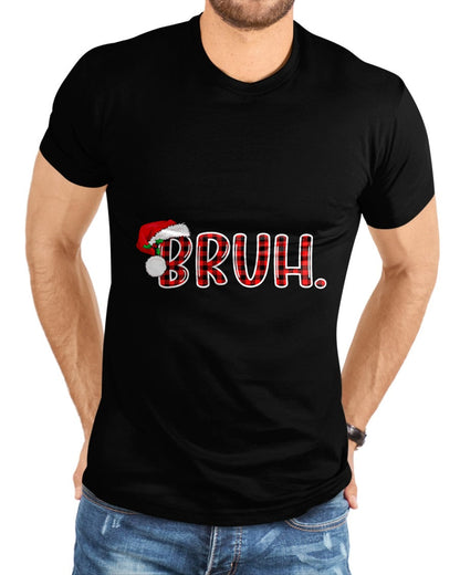 Bruh Funny Christmas Plaid Teens Boys Kids Xmas Pajamas T-Shirt - Christmas Unisex T-Shirt/Hoodie/Sweatshirt - SNOW00