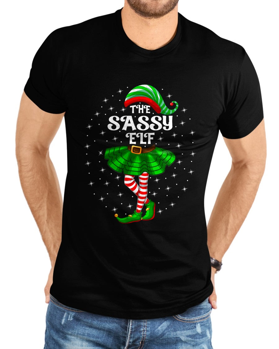 Xmas Family Matching Women Girls Mom The Sassy Elf Christmas T-Shirt - Christmas Unisex T-Shirt/Hoodie/Sweatshirt - SNOW00