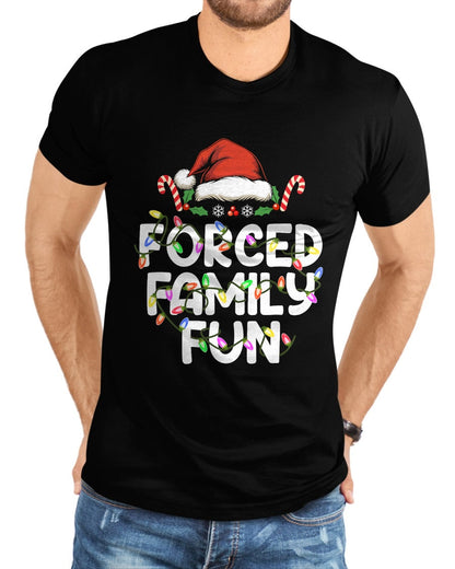 Forced Family Fun Christmas Pajamas Funny T-Shirt - Christmas Unisex T-Shirt/Hoodie/Sweatshirt - SNOW00